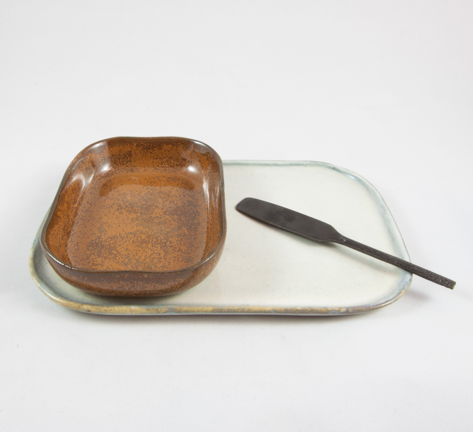 Plato rectangular Nº2 Merci beige